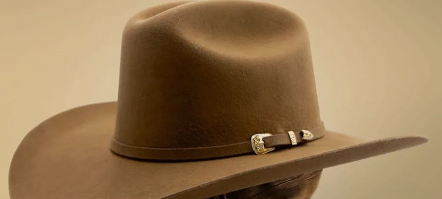 Sombrero Borsalino Alón color beige con banda de cuero